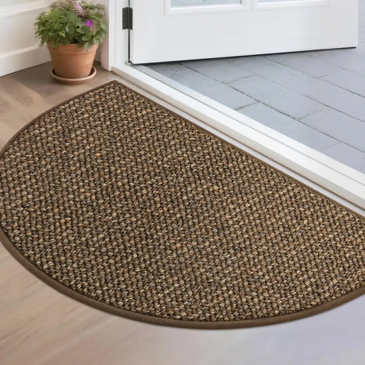 17x30 Brown Semicircular Doormat