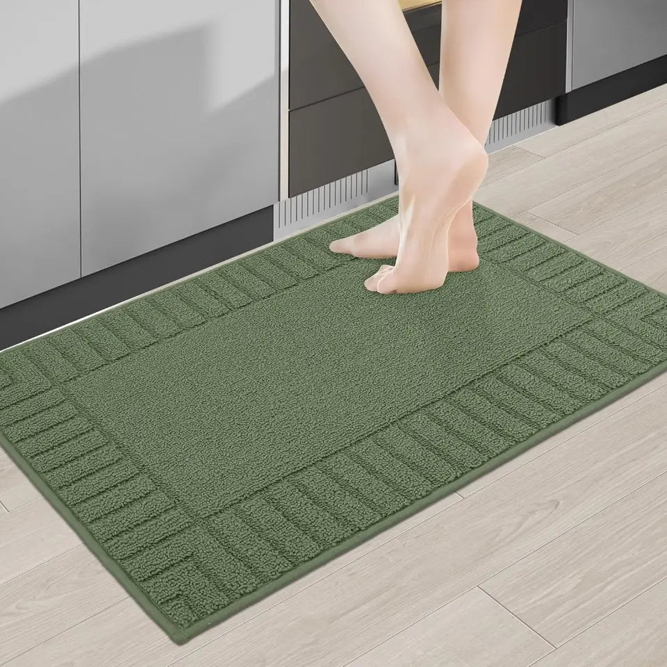 20x30 Green Striped Bordered Kitchen Anti Skid Mats
