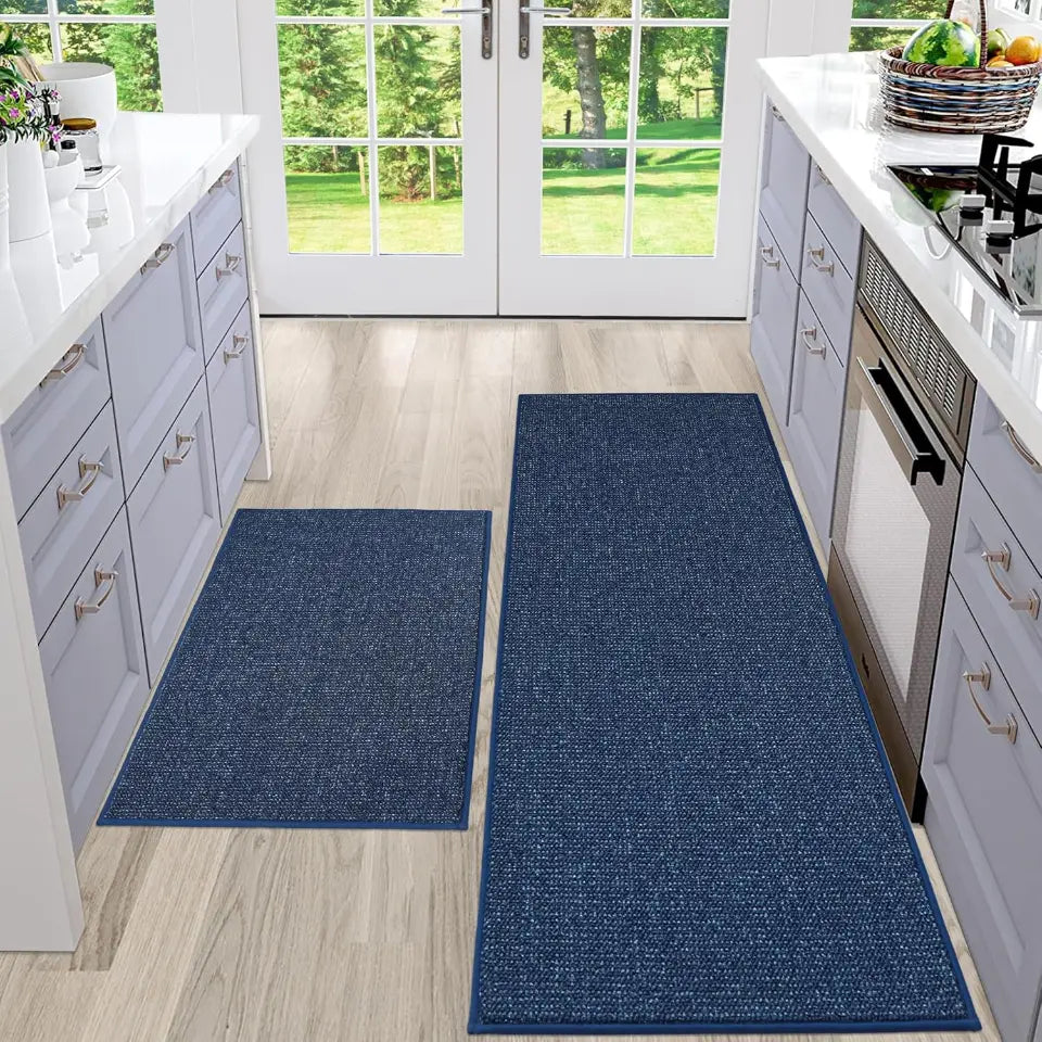 20x32 20x48 Blue Solid Color Plain Comfortable Kitchen Mats