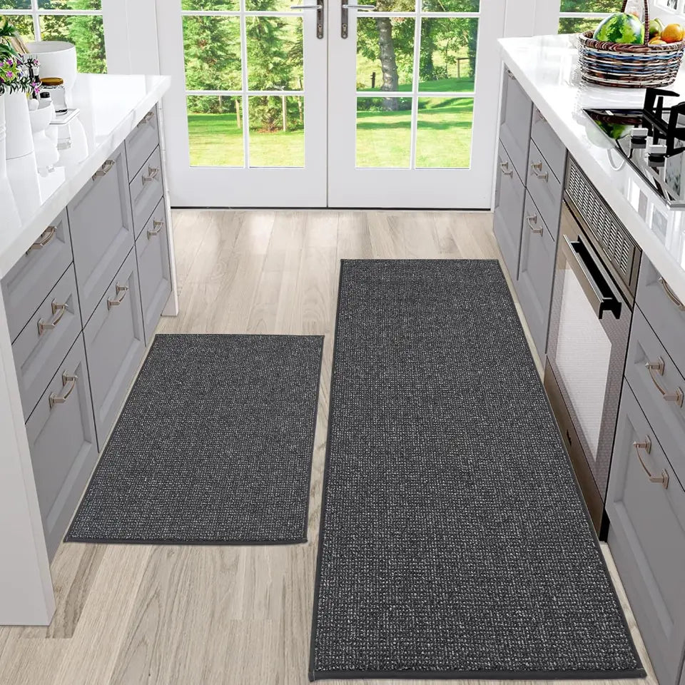 20x32 20x48 Charcoal Solid Color Plain Comfortable Kitchen Mats