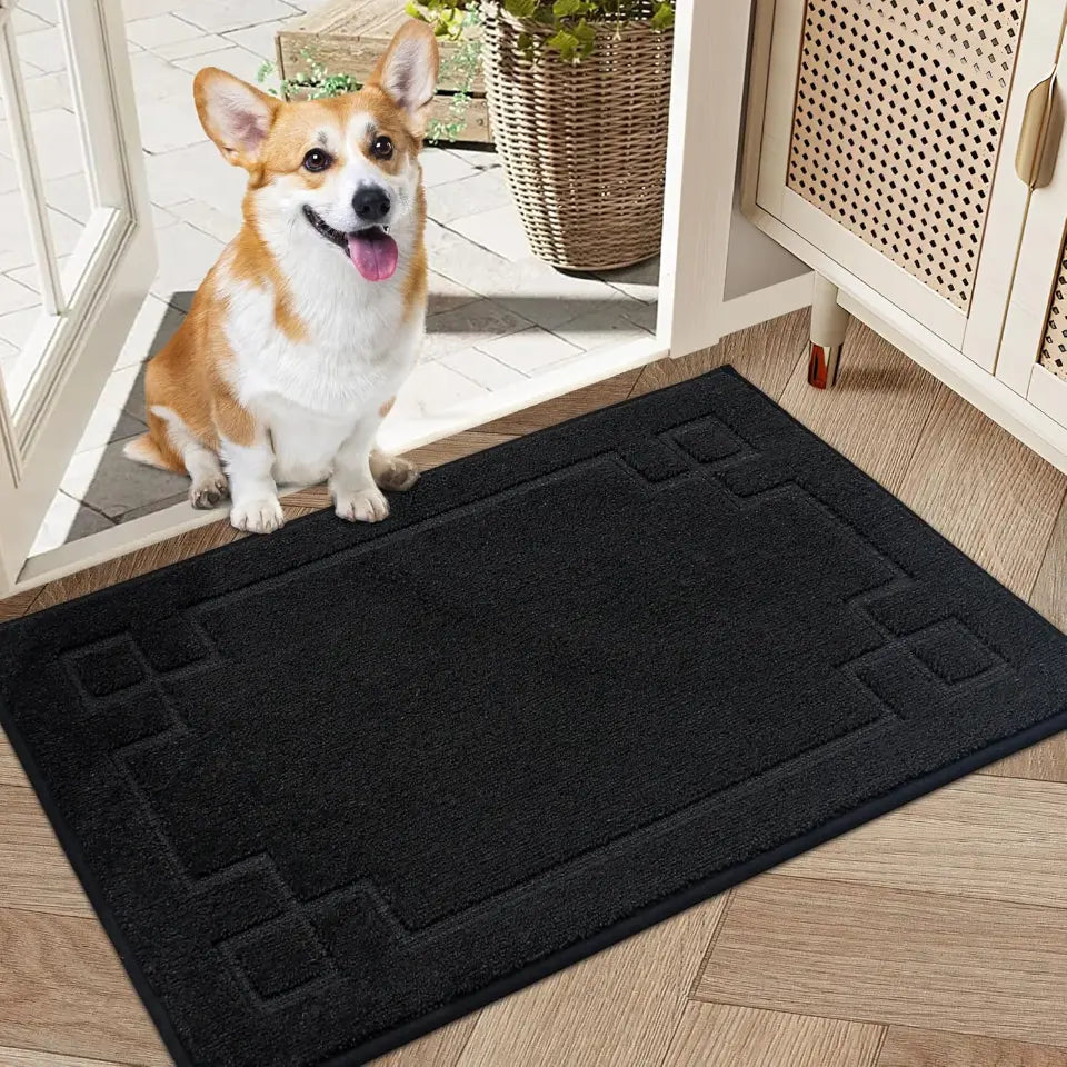 20x32 Black Classic Framed Thin Door Mat