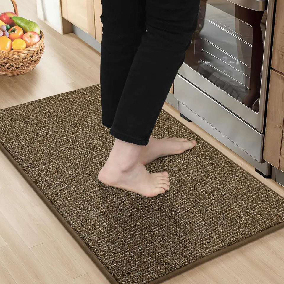 20x32 Brown Solid Color Plain Comfortable Kitchen Mats