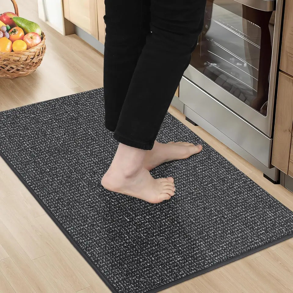 20x32 Charcoal Solid Color Plain Comfortable Kitchen Mats