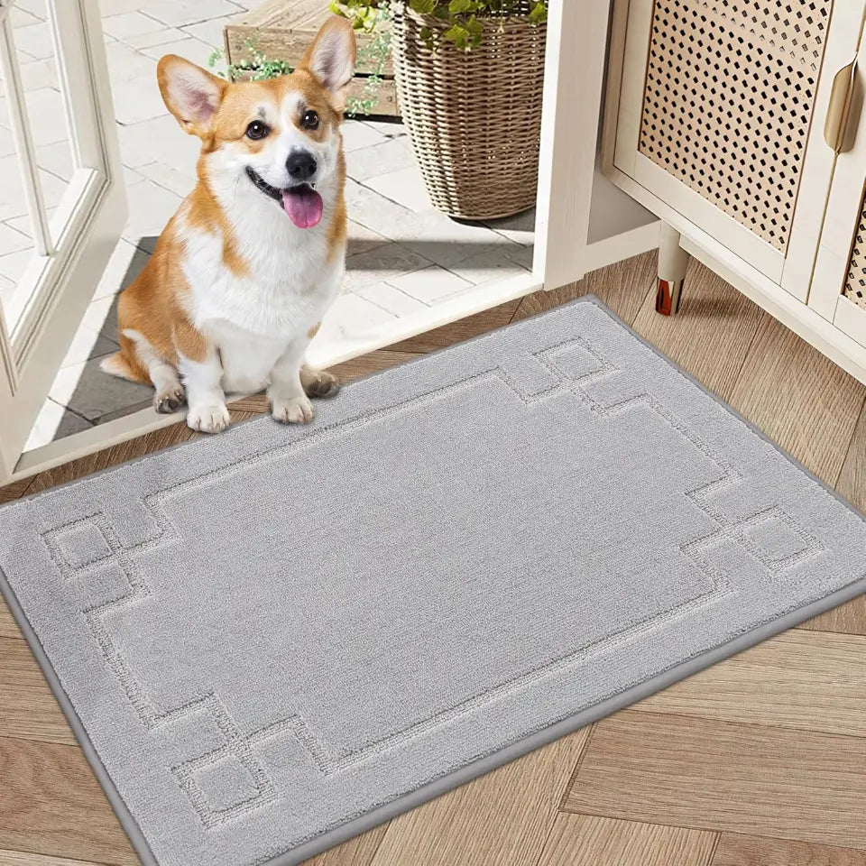 20x32 Light Grey Classic Framed Thin Door Mat