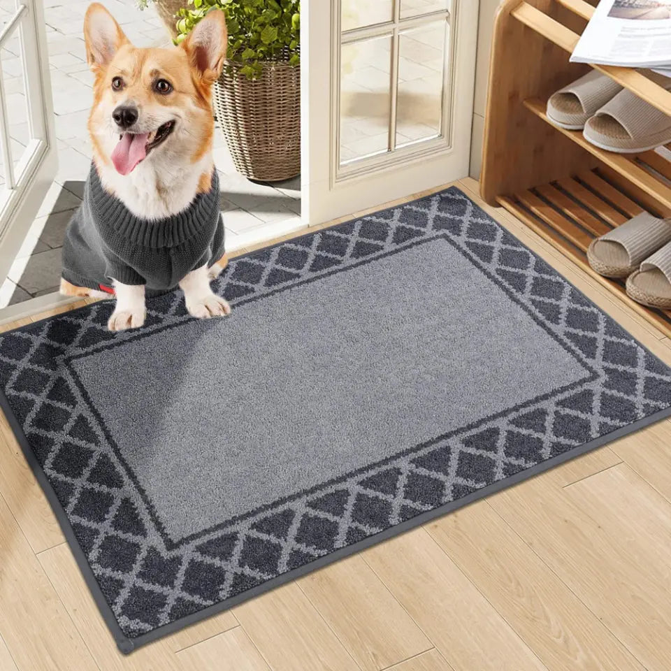 20x32 Light Grey Non Slip Front Door Mat