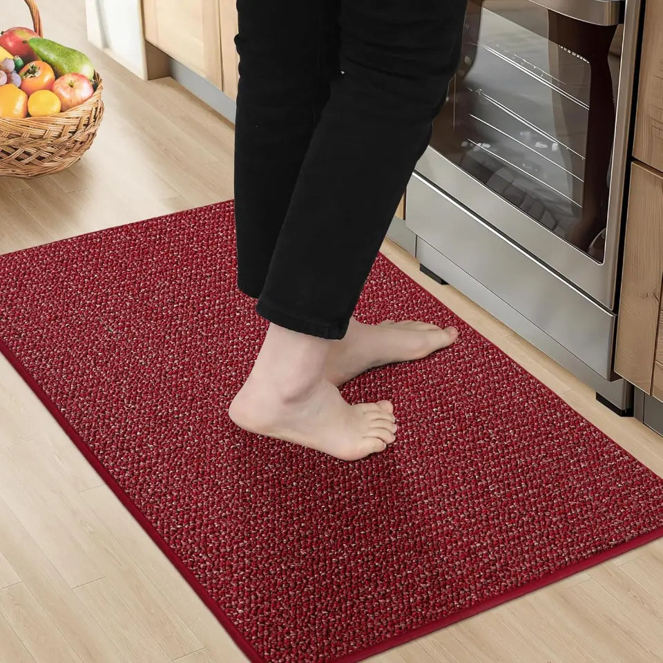 20x32 Red Solid Color Plain Comfortable Kitchen Mats