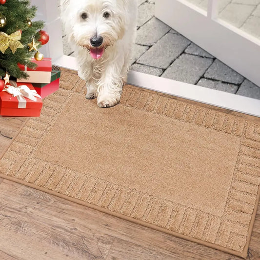 20x32 Taupe Striped Border Dirt Trapper Door Mat