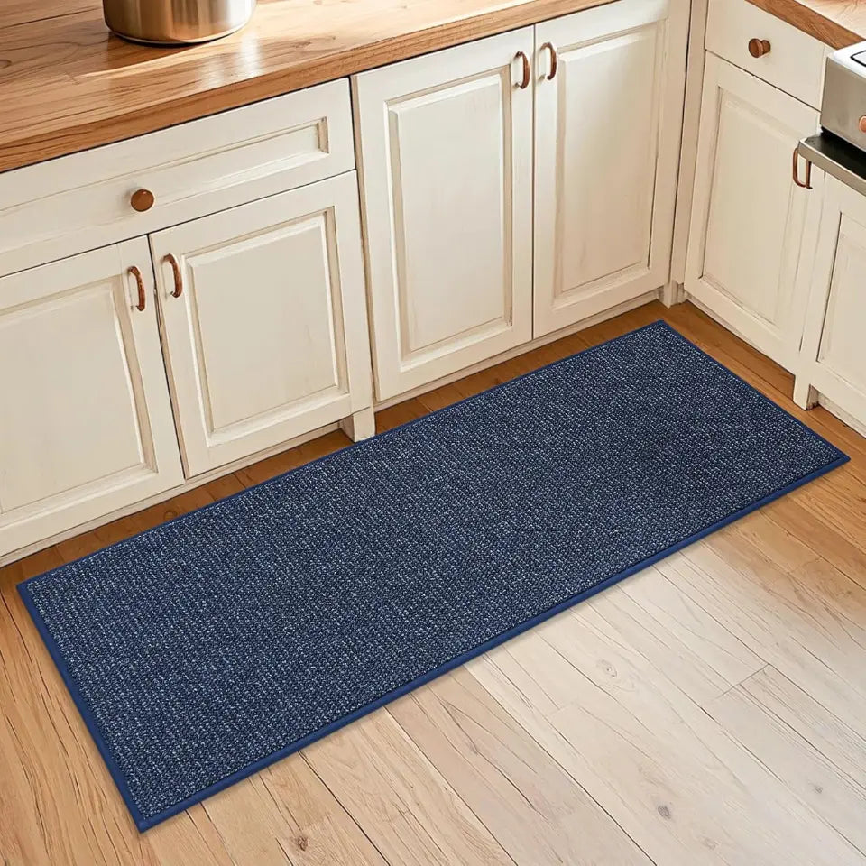 20x48 Blue Solid Color Plain Comfortable Kitchen Mats