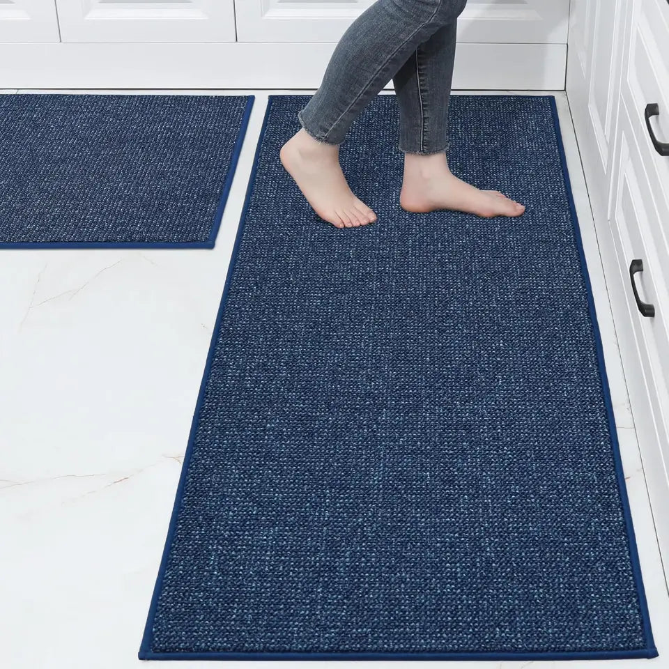 24x35 24x60 Blue Solid Color Plain Comfortable Kitchen Mats