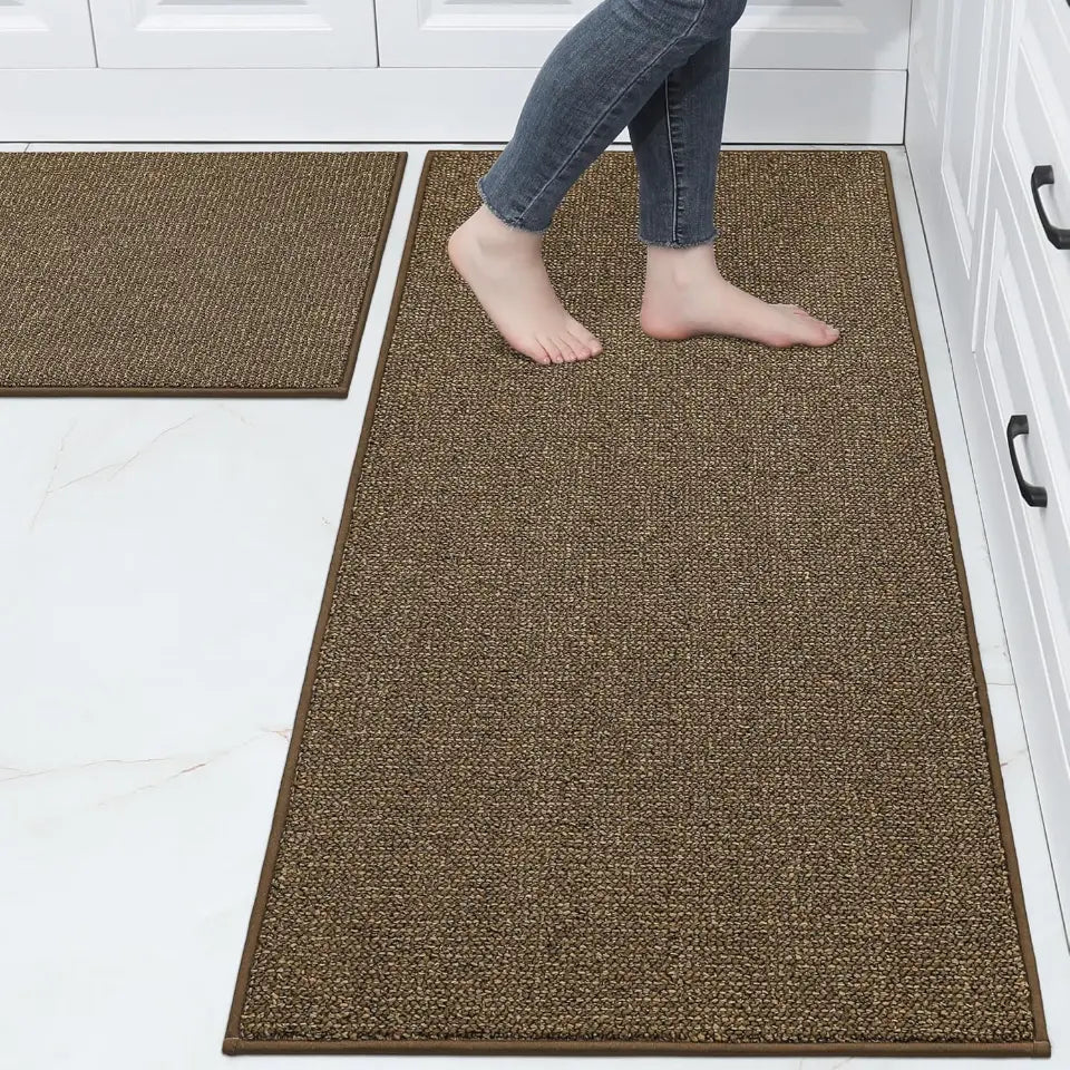 24x35 24x60 Brown Solid Color Plain Comfortable Kitchen Mats