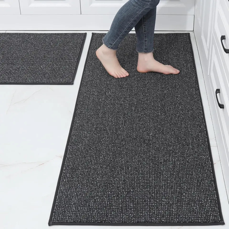 24x35 24x60 Charcoal Solid Color Plain Comfortable Kitchen Mats