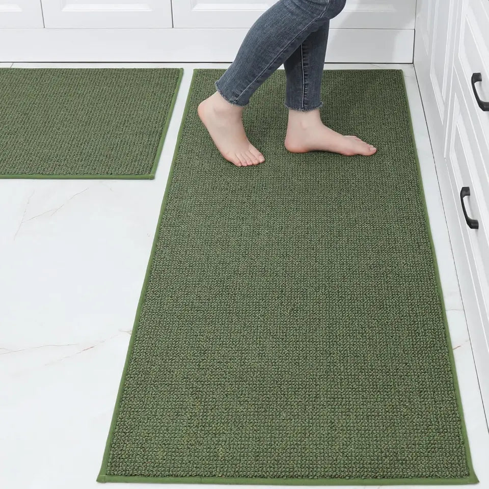24x35 24x60 Green Solid Color Plain Comfortable Kitchen Mats