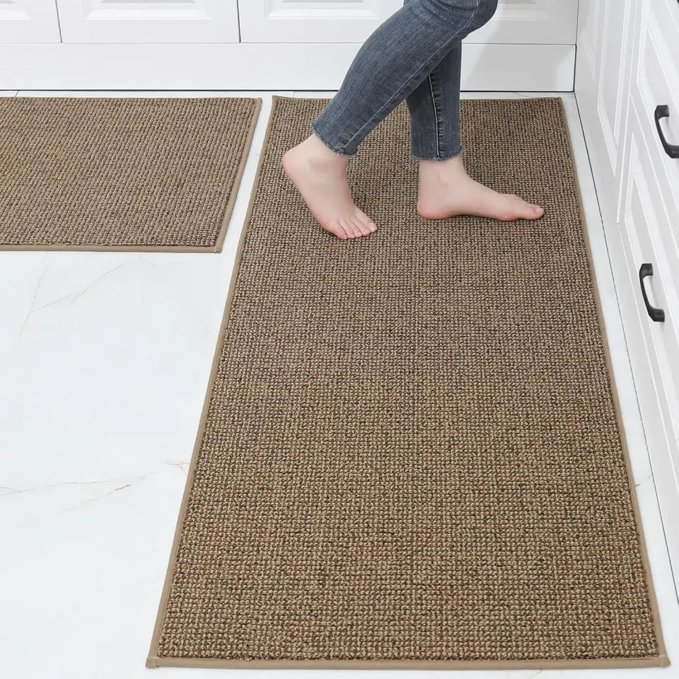 24x35 24x60 Taupe Solid Color Plain Comfortable Kitchen Mats