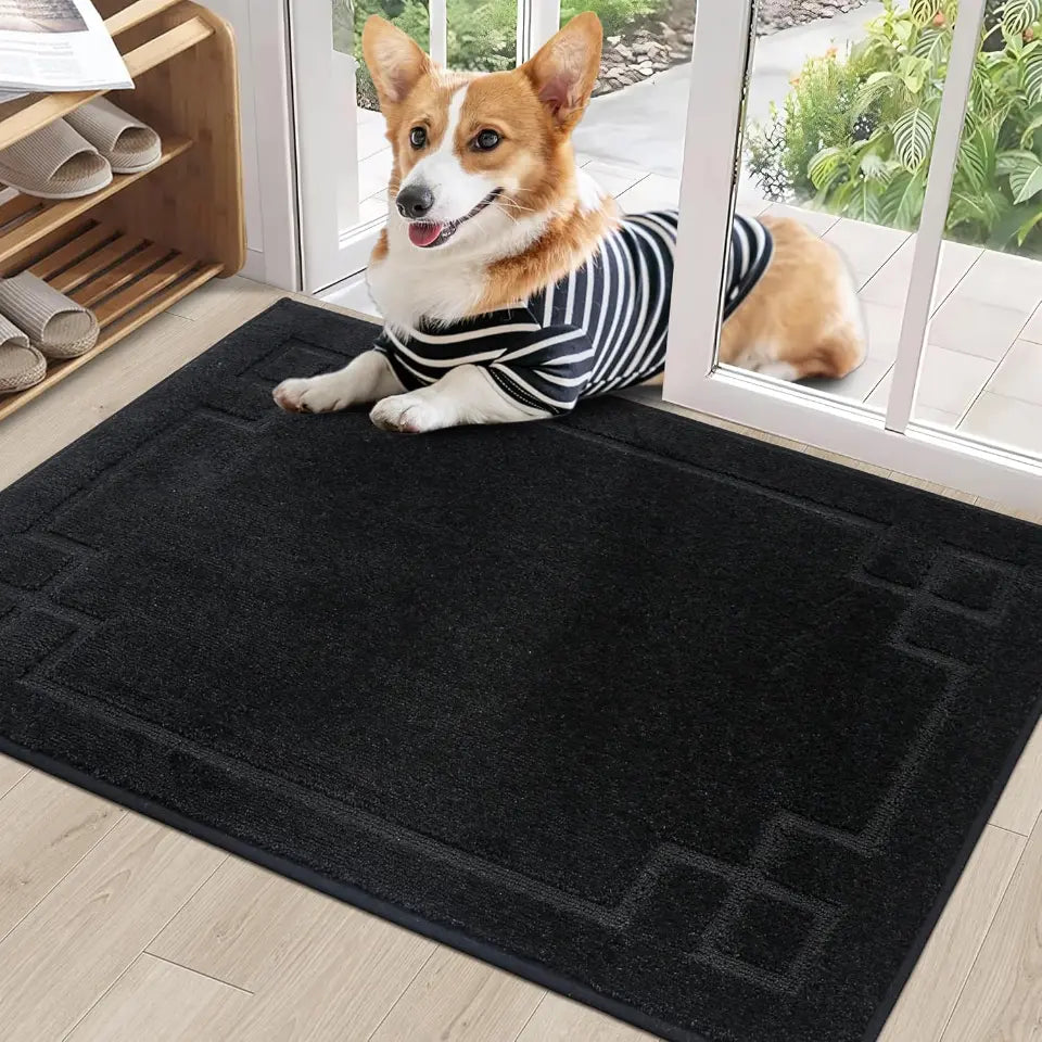 24x36 Black Classic Framed Thin Door Mat
