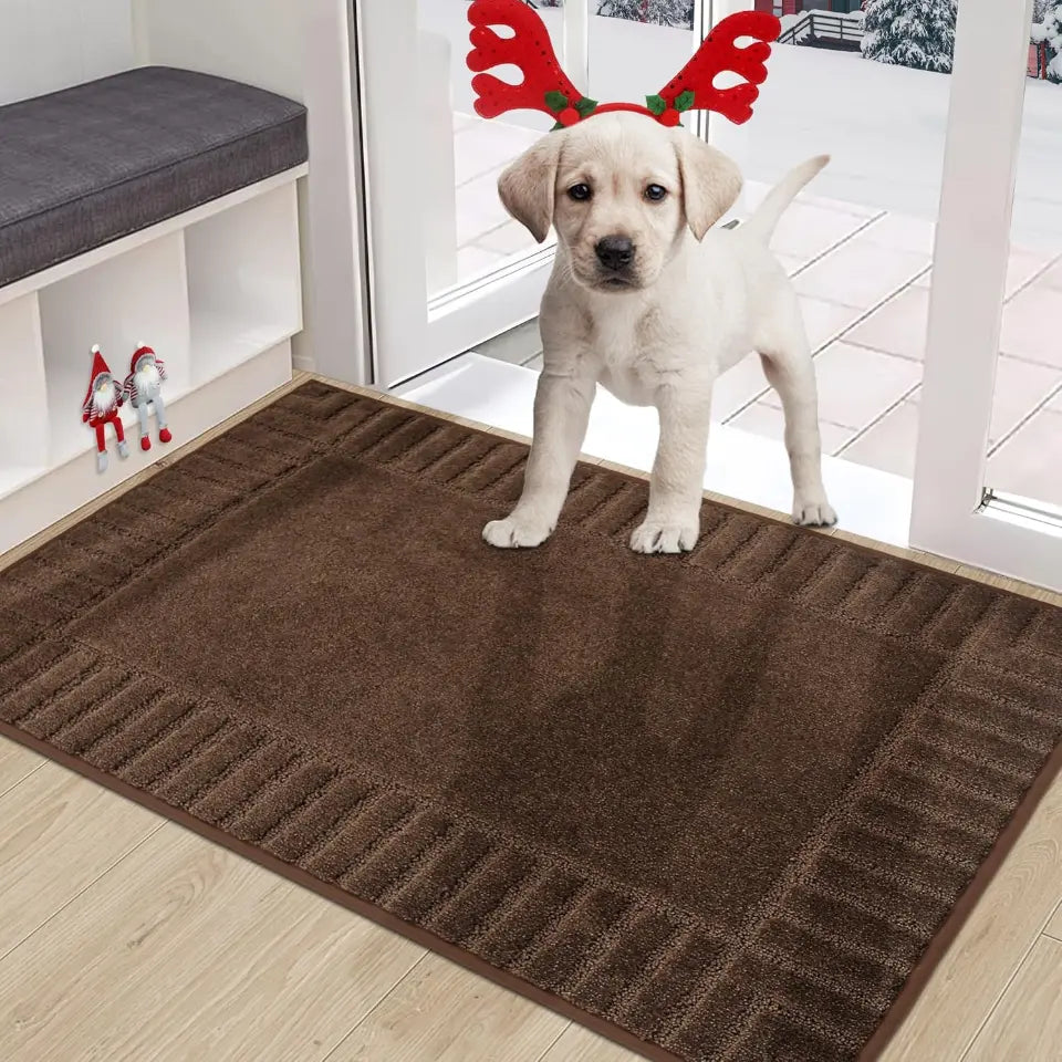 24x36 Brown Striped Border Dirt Trapper Door Mat