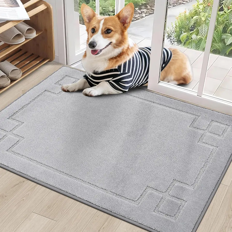 24x36 Light Grey Classic Framed Thin Door Mat