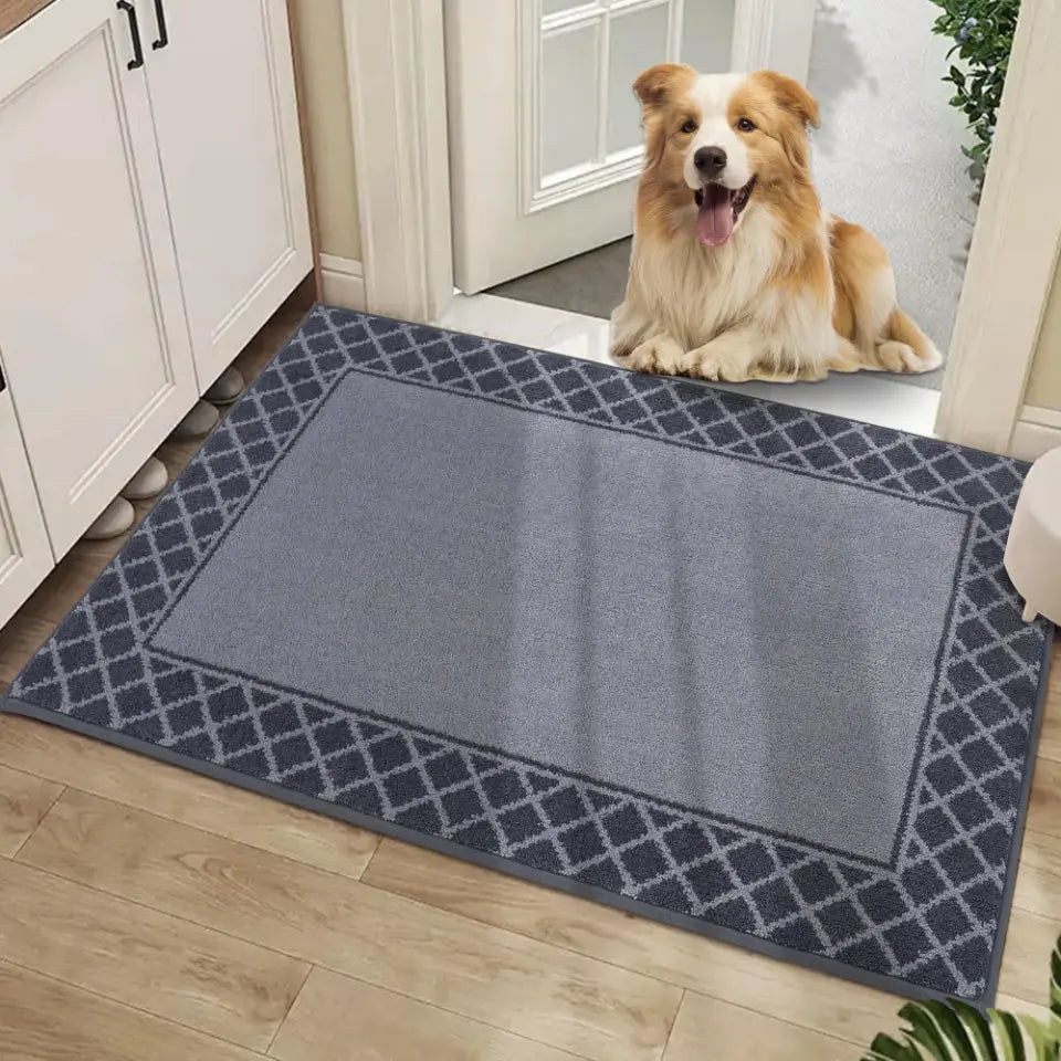 24x36 Light Grey Non Slip Front Door Mat