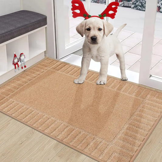 24x36 Taupe Striped Border Dirt Trapper Door Mat