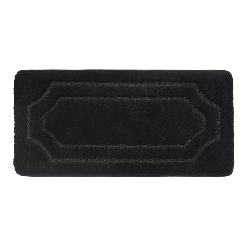 24x48 Black Double Framed Tufted Bath Mats