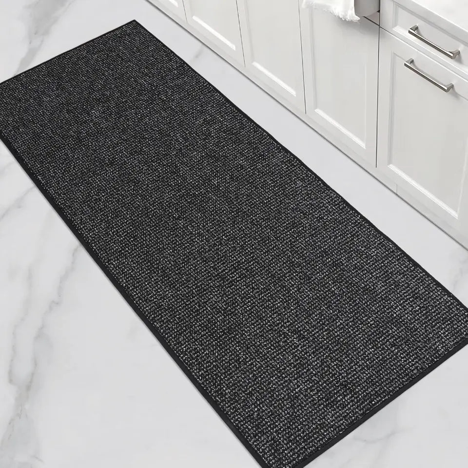24x60 Black Solid Color Plain Comfortable Kitchen Mats