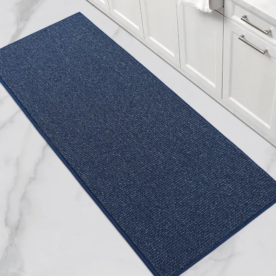 24x60 Blue Solid Color Plain Comfortable Kitchen Mats
