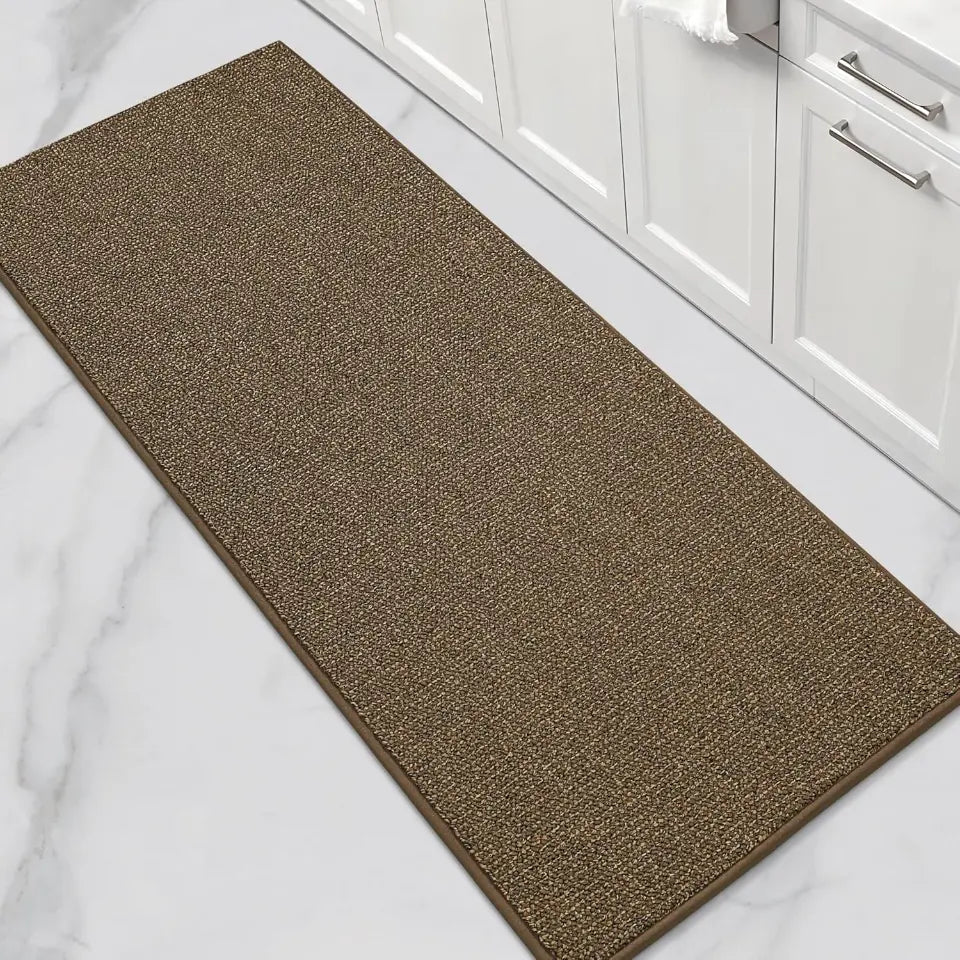 24x60 Brown Solid Color Plain Comfortable Kitchen Mats