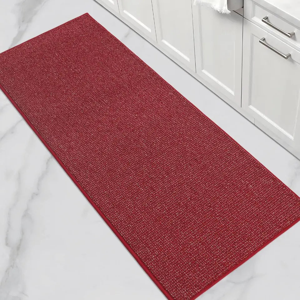 24x60 Red Solid Color Plain Comfortable Kitchen Mats