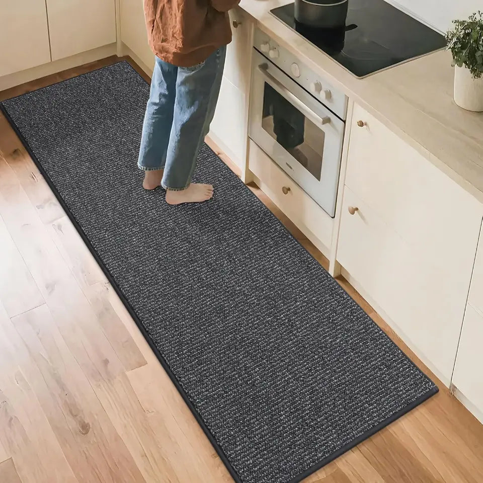 24x71 Charcoal Solid Color Plain Comfortable Kitchen Mats