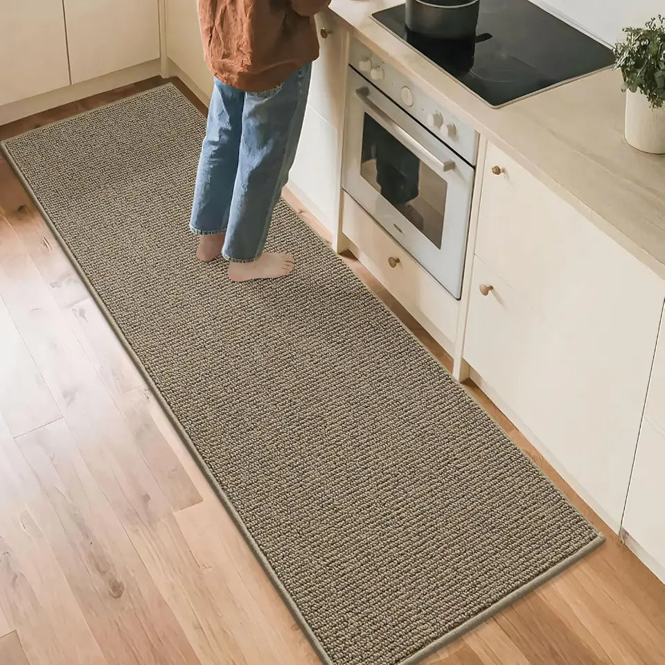 24x71 Taupe Solid Color Plain Comfortable Kitchen Mats
