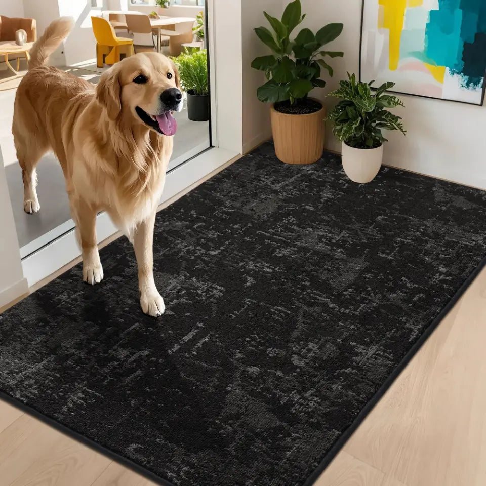 32x48 Black Abstract Stylish Door Mats