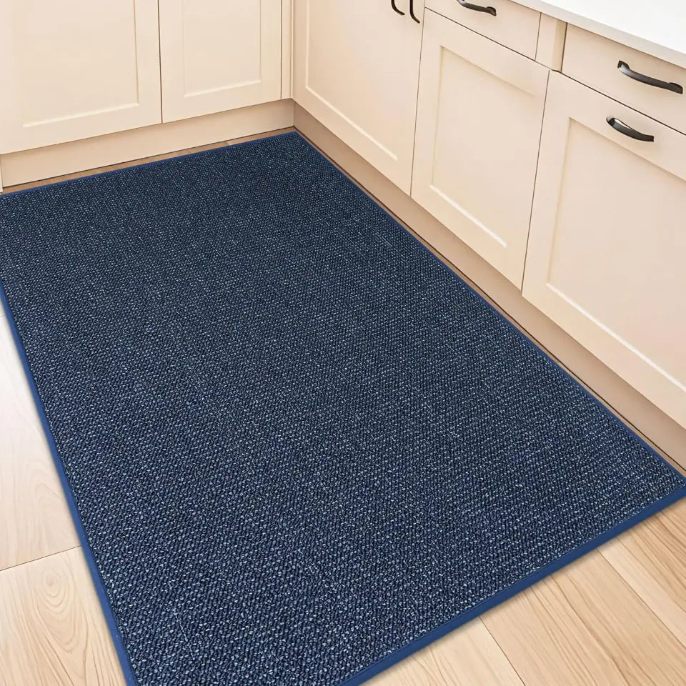 32x48 Blue Solid Color Plain Comfortable Kitchen Mats