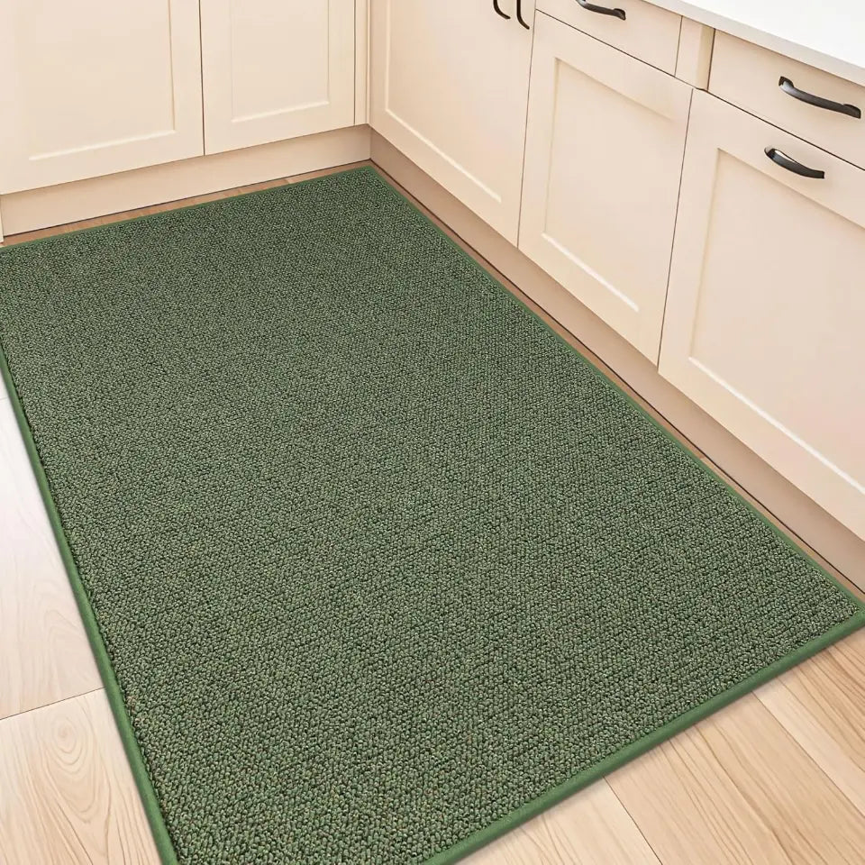 32x48 Green Solid Color Plain Comfortable Kitchen Mats