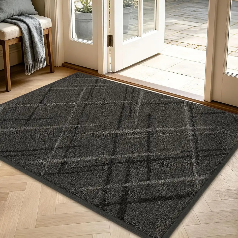 Plaid Grid Dirt Trapper Door Mat