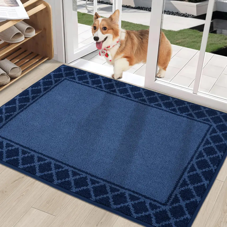 32x48 Navy Blue Non Slip Front Door Mat
