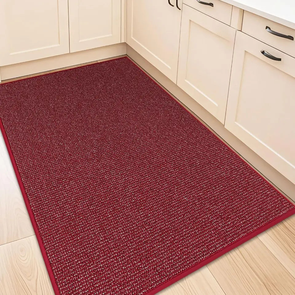 32x48 Red Solid Color Plain Comfortable Kitchen Mats