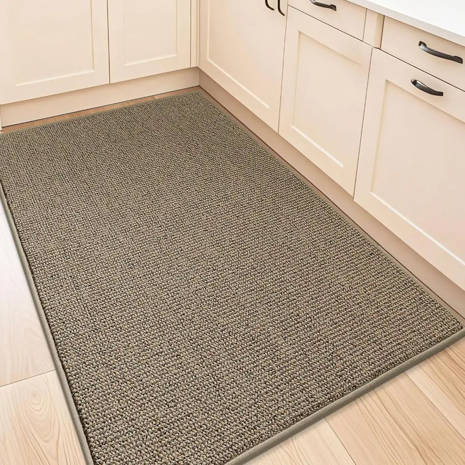32x48 Taupe Solid Color Plain Comfortable Kitchen Mats