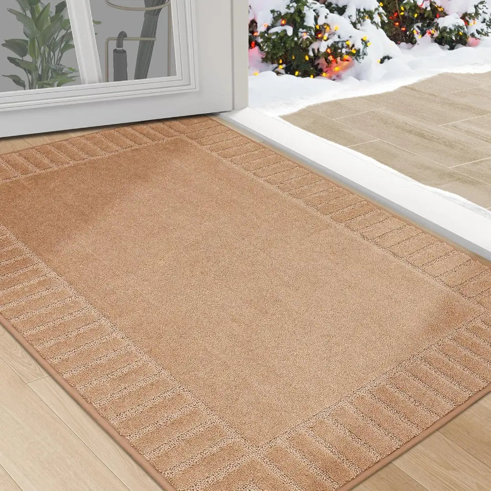 32x48 Taupe Striped Border Dirt Trapper Door Mat