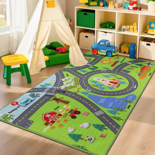 32x60 Car City Play Rug