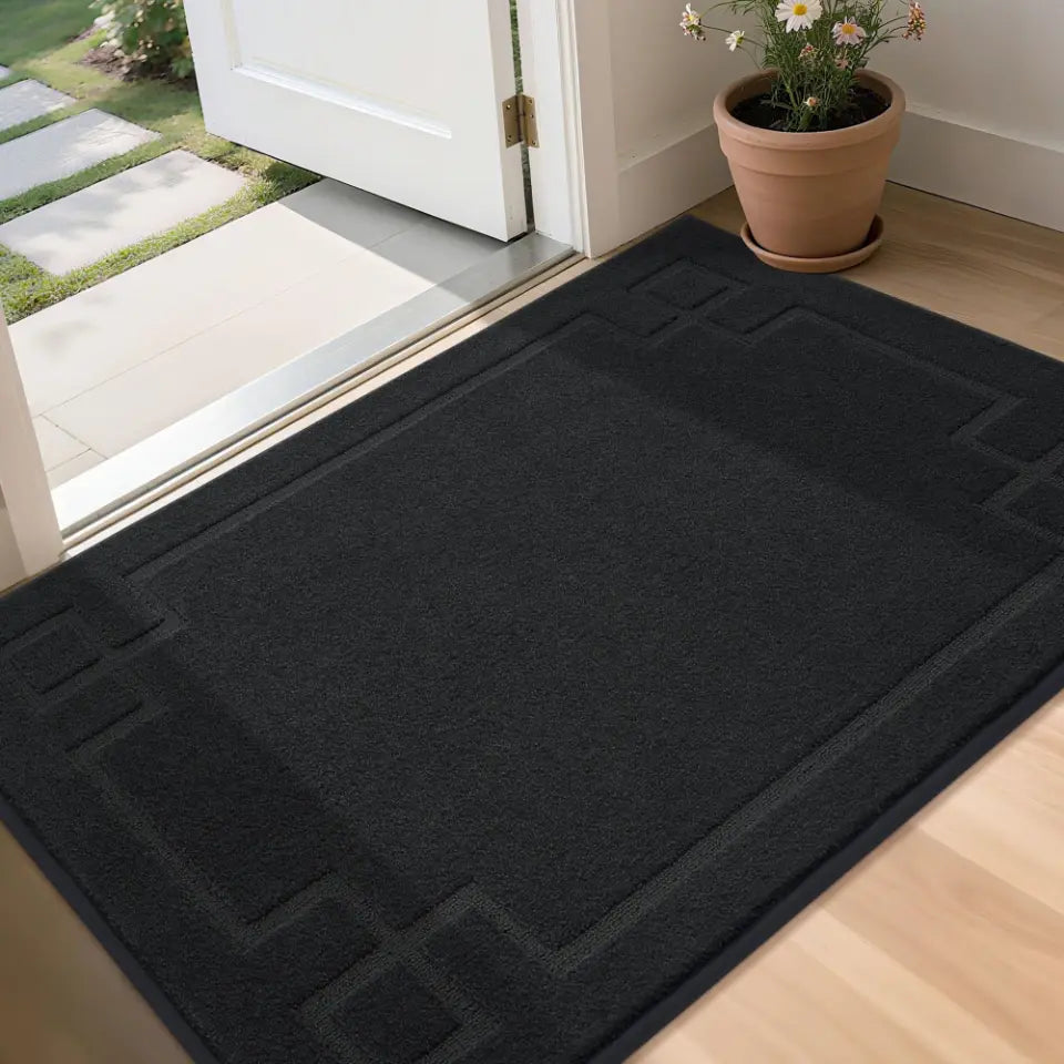 36x60 Black Classic Framed Thin Door Mat