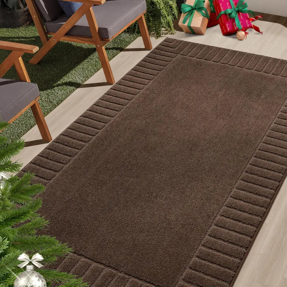 36x60 Brown Striped Border Dirt Trapper Door Mat