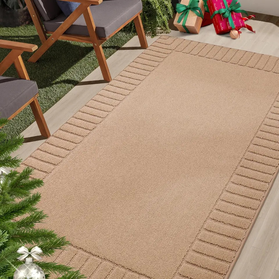 36x60 Taupe Striped Border Dirt Trapper Door Mat
