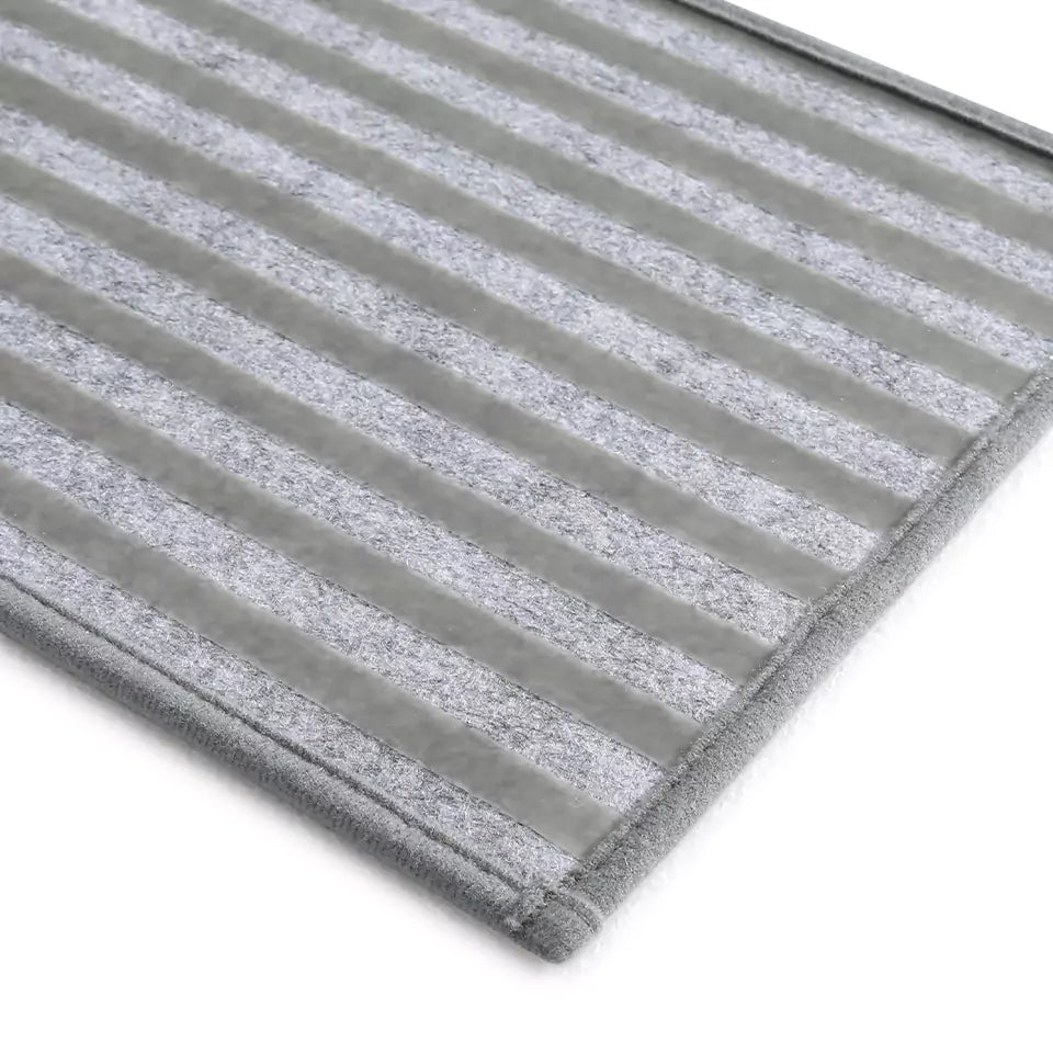 Backing Material Details of Embroidered Dog Paw Prints Carpet Stair Treads Set