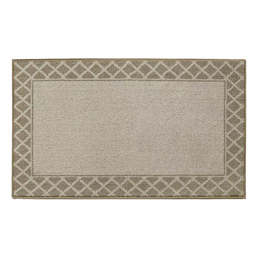 Beige Non Slip Front Door Mat