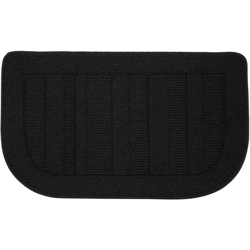 Black D Shaped Small Area Rugs for Kitchen