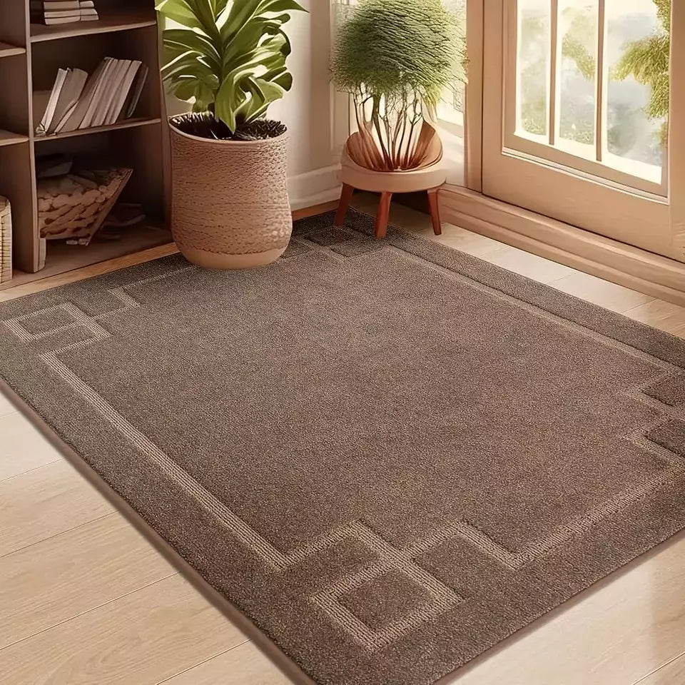 Brown Classic Framed Thin Door Mat