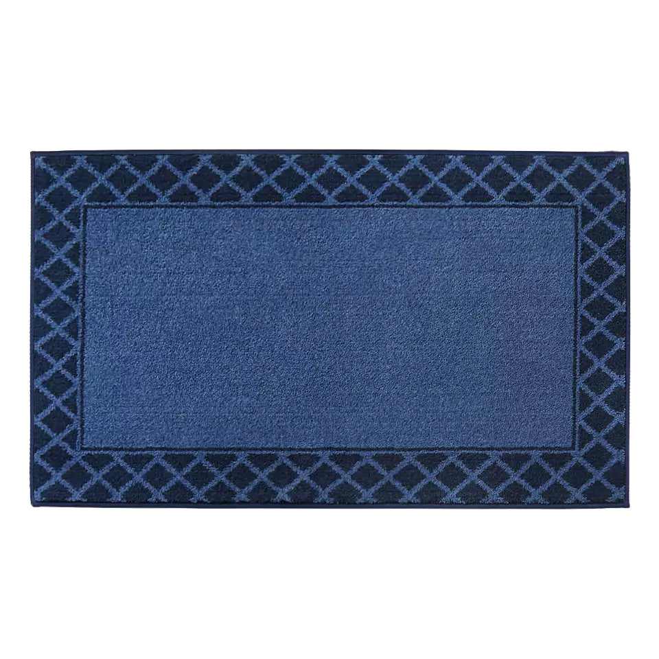Navy Blue Non Slip Front Door Mat