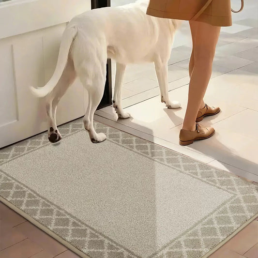 Pass by entrances way floor mats with dog
