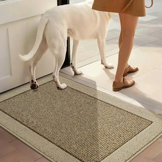Pass by premium door mats with dog