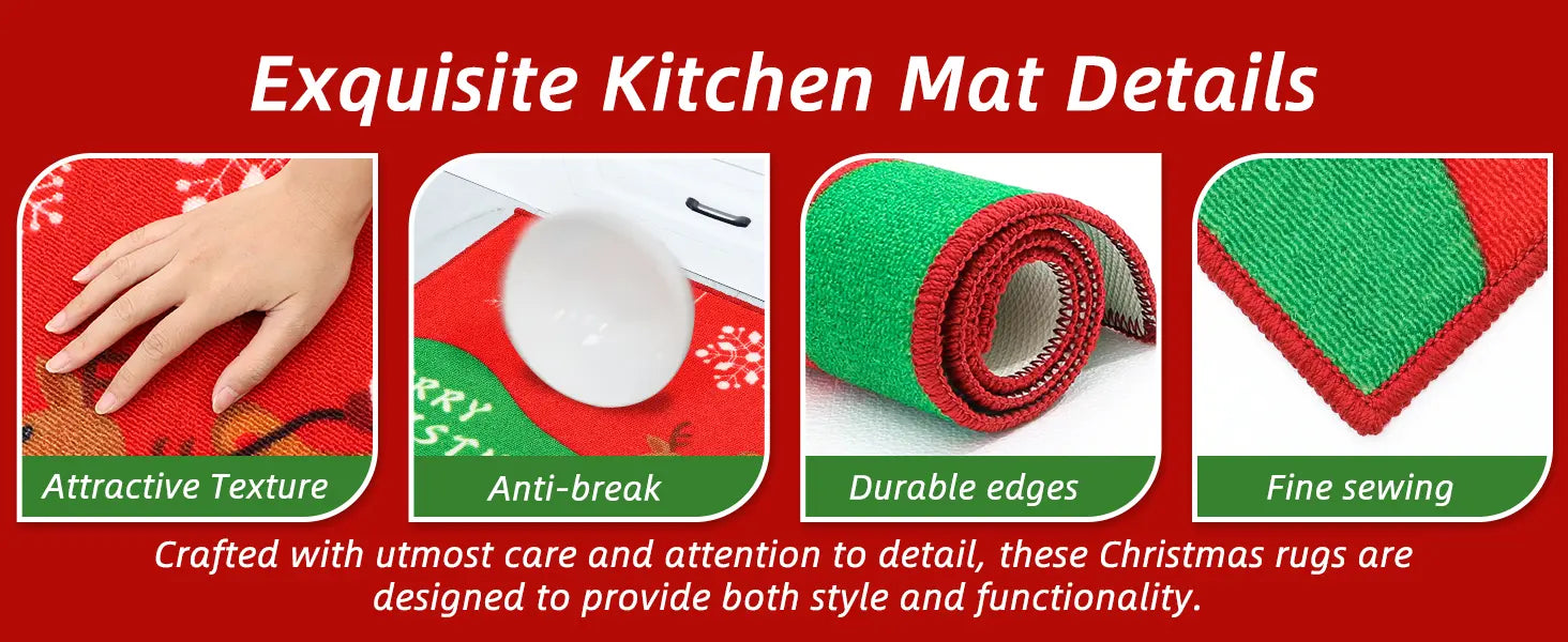 Santa Claus Christmas Kitchen Mat Sets More Details