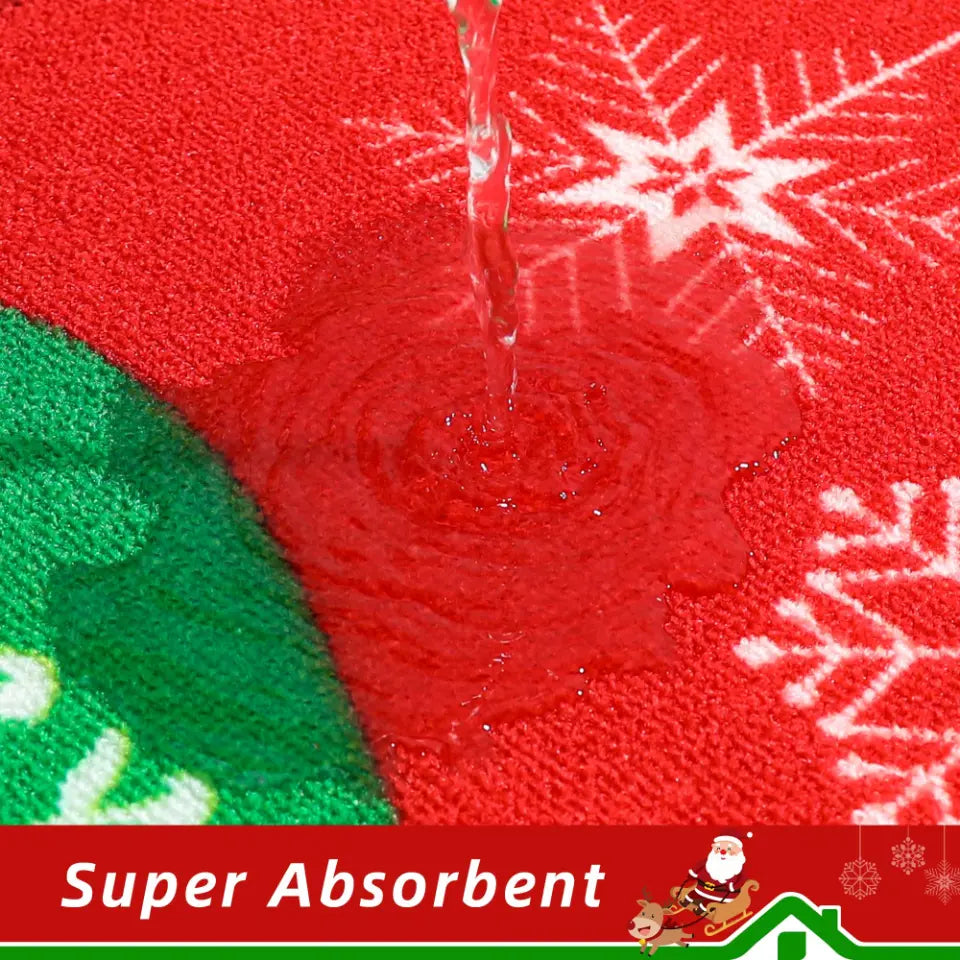 Santa Claus Christmas Kitchen Mat Sets Which Super Absorbent